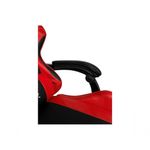 Cadeira Gamer Impact Red em Tecido com Encosto Reclinável, Apoio de Braços Ajustável e Almofadas