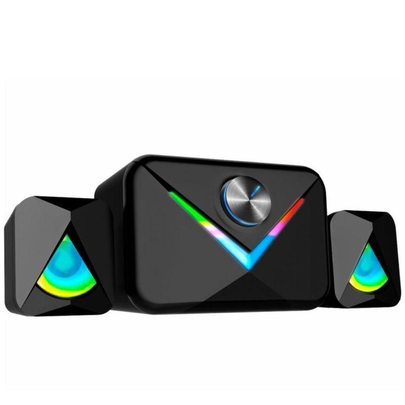 Subwoofer Gamer K-mex Stereo Ss8012 11w Rms, Canais 21, Led De 7 Cores, Preto - Ss8012u0001c81x