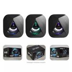 Subwoofer Gamer K-mex Stereo Ss8012 11w Rms, Canais 21, Led De 7 Cores, Preto - Ss8012u0001c81x
