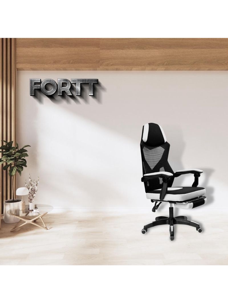 Cadeira De Escritório Com Rodinha Fortt Verona Branca CEGF01-B
