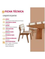 Sala De Jantar Mesa Florida Tampo Laminado Barril 8 Cadeiras Vel Creme /imbuia Nat/cinam Imbuia
