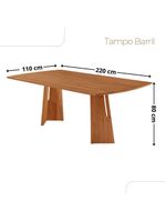 Sala De Jantar Mesa Florida Tampo Laminado Barril 8 Cadeiras Vel Creme /imbuia Nat/cinam Imbuia