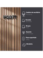 Cadeira De Escritório Com Rodinha Fortt Verona Preta - Cegf01-p
