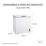 Freezer Midea Horizontal 198L 1 Porta Branco Bivolt (MDRC280SFZ013)