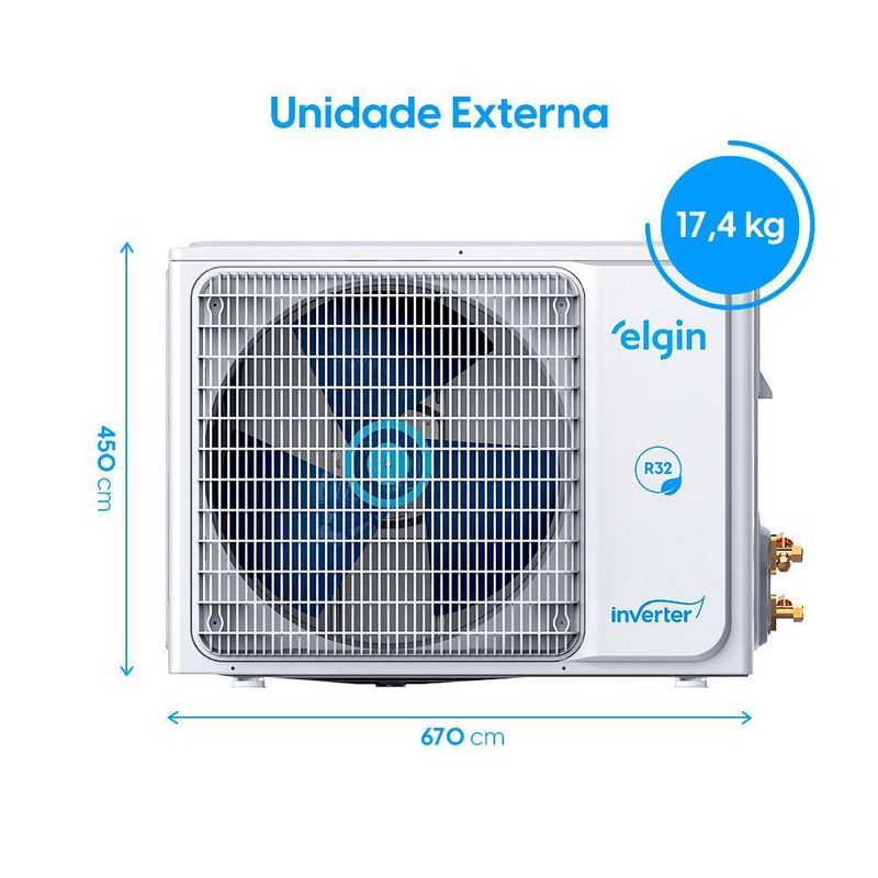 Ar Condicionado Split Elgin Eco Inverter III Wi-Fi 9000 BTUs Quente e Frio 220V HJQC09C2WGCG