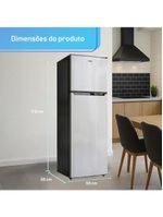Geladeira Refrigerador HQ Defrost 290 Litros Preto/Cinza HQ-290RDF 220V