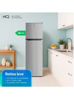 Geladeira Refrigerador HQ Defrost 290 Litros Preto/Cinza HQ-290RDF 220V