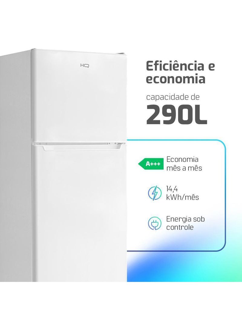 Geladeira Refrigerador HQ Defrost 290 Litros Branco HQ-290RDF 220V