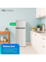 Geladeira Refrigerador HQ Defrost 230 Litros Cinza HQ-230RDF 220V