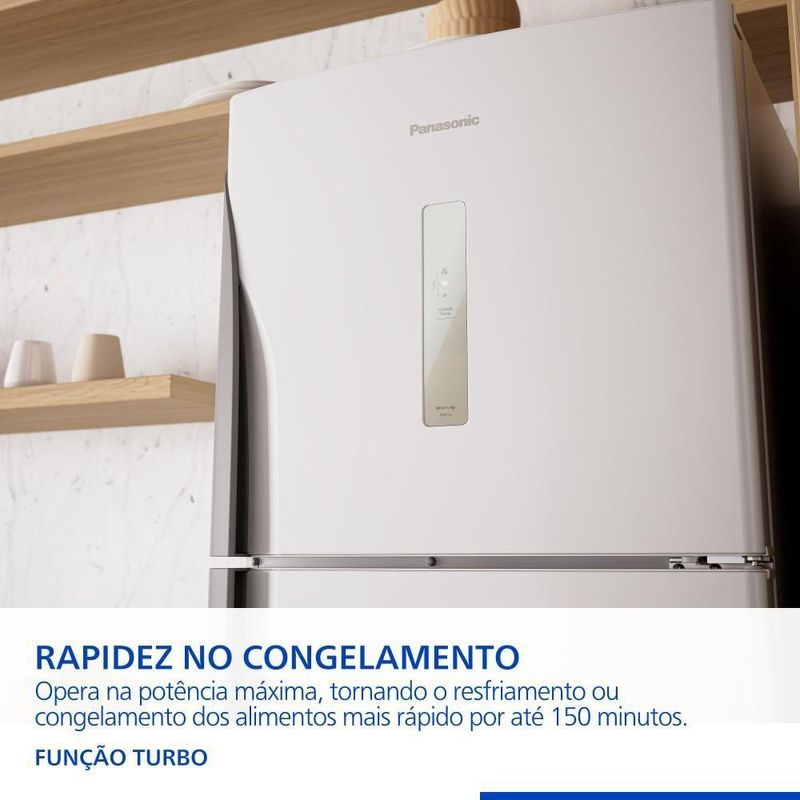 Geladeira Panasonic Duplex Frost Free 391L Antibactéria Ag NR-BT41PD2WB Branco 220V