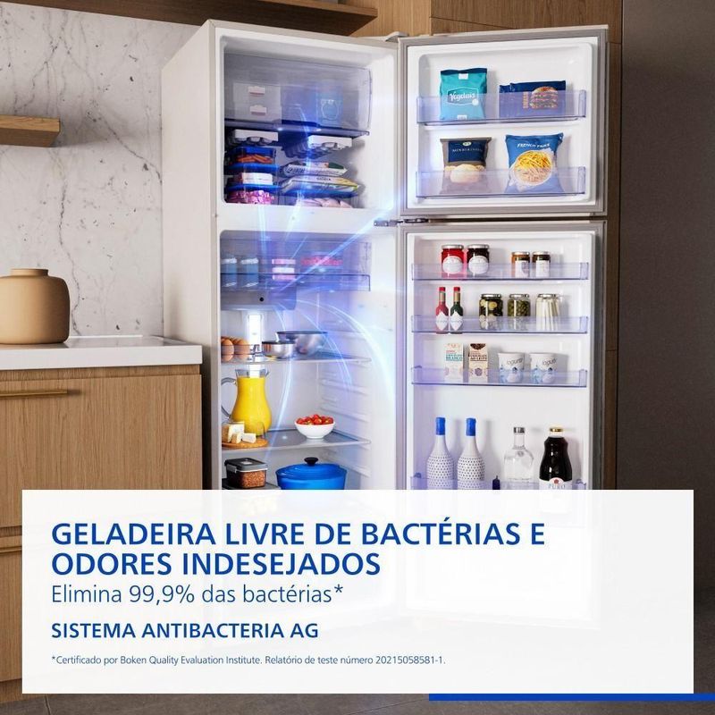 Geladeira Panasonic Duplex Frost Free 391L Antibactéria Ag NR-BT41PD2WB Branco 220V