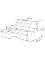 Sofá Retrátil Reclinável Para Sala 3 Lugares 230cm Nijma F04 Veludo Terracota - Lyam Decor