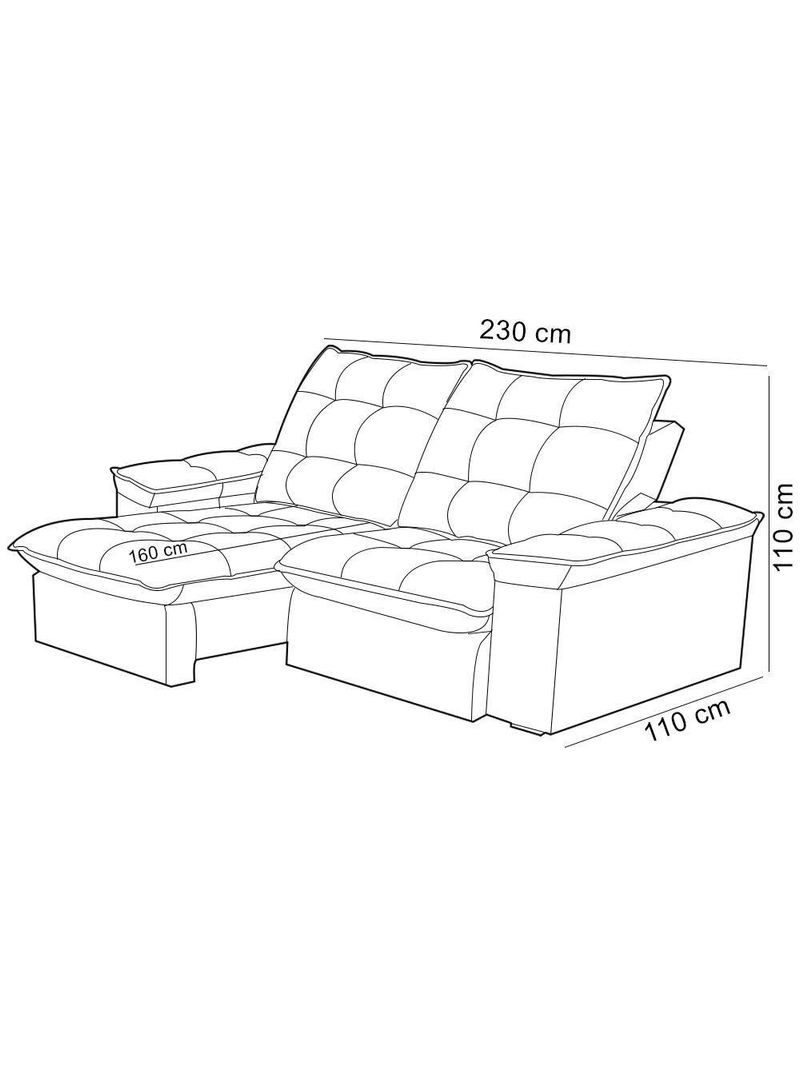 Sofá Retrátil Reclinável Para Sala 3 Lugares 230cm Nijma F04 Veludo Terracota - Lyam Decor