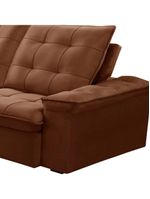 Sofá Retrátil Reclinável Para Sala 3 Lugares 230cm Nijma F04 Veludo Terracota - Lyam Decor