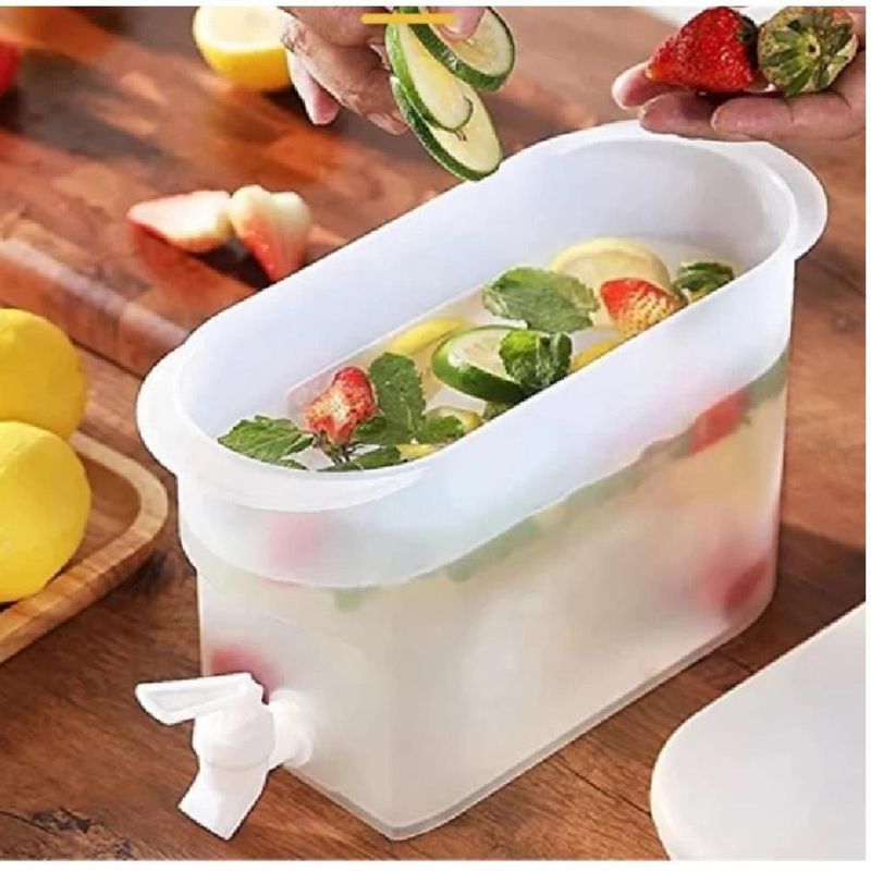 Suqueira Portatil Dispenser De Bebidas Suco Agua Camping Praia Geladeira Torneira 3,2l Grande