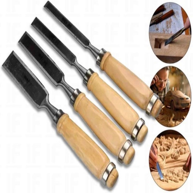 Kit Formao 4 Pecas Jogo Artesao Entalhar Madeira Esculpir Escultura Ferramenta Completo