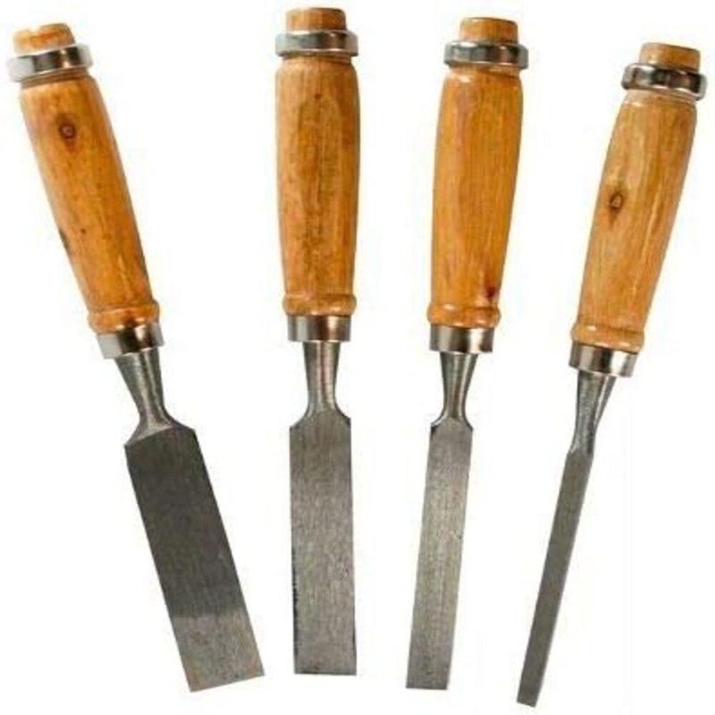 Kit Formao 4 Pecas Jogo Artesao Entalhar Madeira Esculpir Escultura Ferramenta Completo