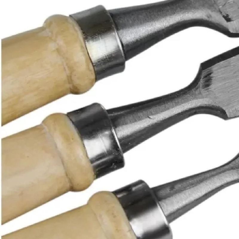 Kit Formao 4 Pecas Jogo Artesao Entalhar Madeira Esculpir Escultura Ferramenta Completo
