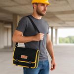 Bolsa Porta Ferramenta Impermeavel Cartucheira Alca Transversal Regulavel Amarela