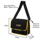Bolsa Porta Ferramenta Impermeavel Cartucheira Alca Transversal Regulavel Amarela