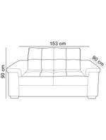 Sofá 3 E 2 Lugares Para Sala De Estar Living Allon F04 Veludo Marrom Claro - Lyam Decor