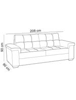 Sofá 3 E 2 Lugares Para Sala De Estar Living Allon F04 Veludo Marrom Claro - Lyam Decor