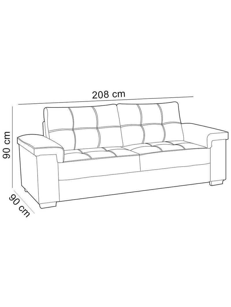 Sofá 3 E 2 Lugares Para Sala De Estar Living Allon F04 Veludo Marrom Claro - Lyam Decor