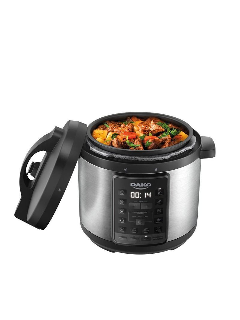 Panela De Pressão Dako 1000w 6l Multifunções Preto 110V