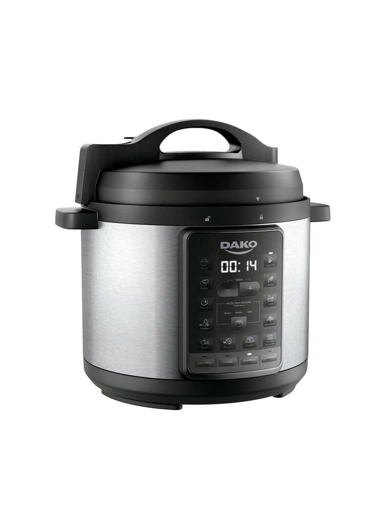 Panela De Pressão Dako 1000w 6l Multifunções Preto 110V