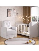 Berço Com Poltrona De Amamentação Ana Lívia Mp4069 Branco