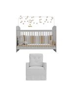 Berço Com Poltrona De Amamentação Ana Lívia Mp4069 Branco