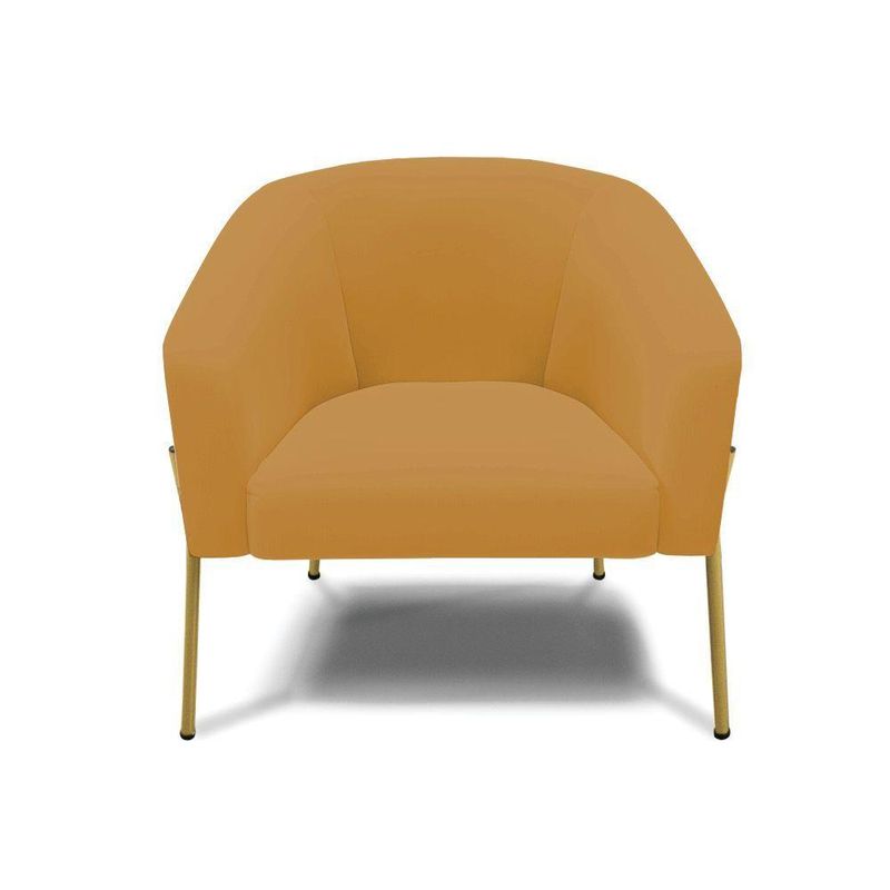 Poltrona Decorativa Stella D03 Sala De Estar Veludo Mostarda D'Rossi