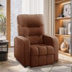 Poltrona Do Papai Reclinável Maldiva Terracota Tecido Suede Star Confort