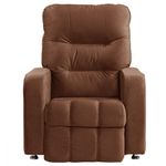 Poltrona Do Papai Reclinável Maldiva Terracota Tecido Suede Star Confort
