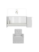 Berço Cômoda Poltrona Meu Bebê Multimóveis Mp4096 Branco