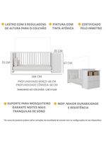 Berço Cômoda Poltrona Puff Multimóveis Mp4102 Branco/cinza