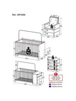 Berço Cômoda Com Poltrona De Amamentação Meu Bebê Multimóveis Mp4066 Branco/bege Branco/bege