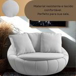 Poltrona Giratória Poltrona Giratória Prata Veludo Cinza Divani