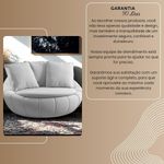 Poltrona Giratória Poltrona Giratória Prata Veludo Cinza Divani