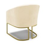 Poltrona Sala Decorativa Kit 2 Stella Base Industrial Sintético Pu Bege D03 D'Rossi