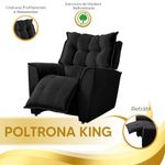 Poltrona Reclinável Do Papai King Preto Star Confort