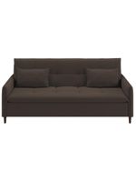 Sofá Cama Reclinável 3 Lugares E Almofadas Inclusas Multimóveis Cr45239 Marrom Marrom