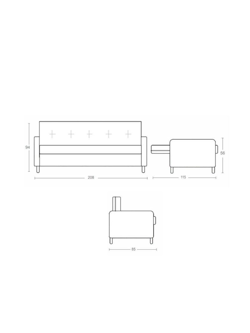 Sofá Cama Reclinável 3 Lugares E Almofadas Inclusas Multimóveis Cr45239 Marrom Marrom