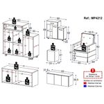 Poltrona De Amamentação Com Puff E Armário/balcão Multimóveis Mp4212 Branco/cinza Branco/cinza