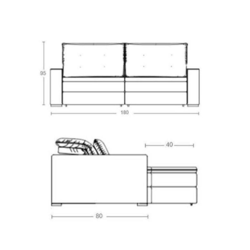 Sofá 2 Lugares Retrátil E Reclinável 180cm Multimóveis Cr45241