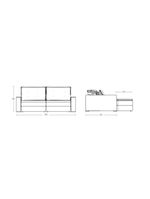Sofá 2 Lugares Retrátil E Reclinável 180cm Multimóveis Cr45241