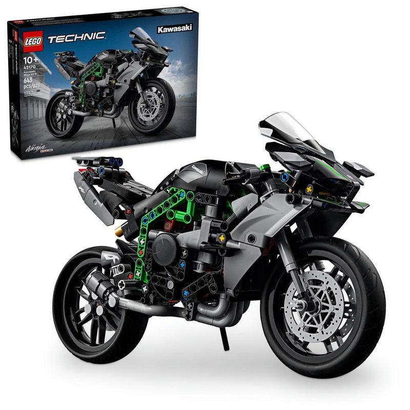 Lego technic motocicleta kawasaki ninja h2r; conjunto 42170