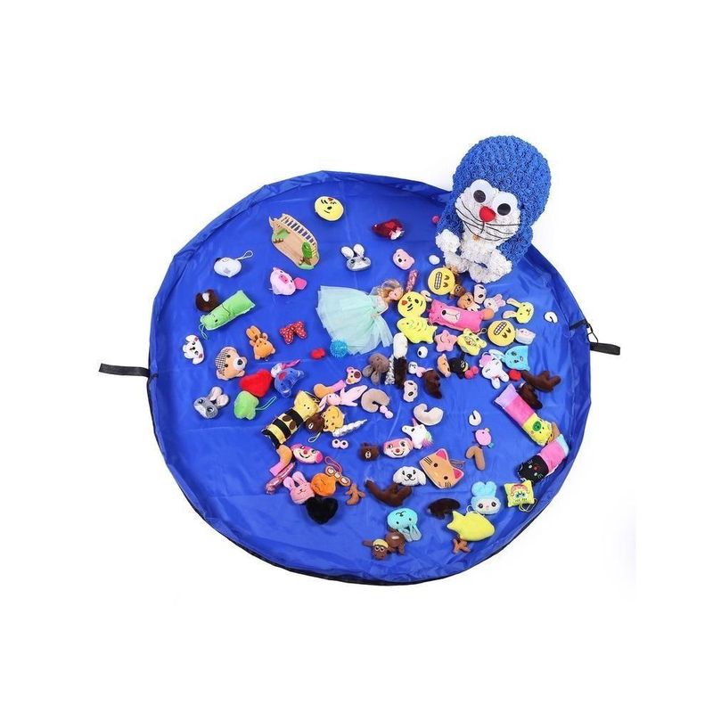 Saco Tapete Organizador Brinquedos Lego Portatil Azul