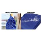 Saco Tapete Organizador Brinquedos Lego Portatil Azul