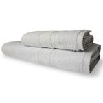 Kit 2 Toalhas Itália Soft 1 Banho 1 Rosto Grossa 100% Algodão 430g-m² Branca